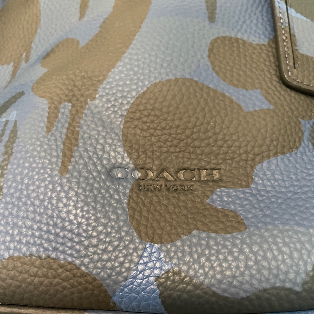 COACH Explorer CAMO Print LEATHER DUFFLE BAG - Picture 14 of 16